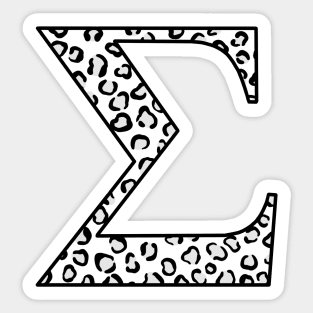 cheetah print “sigma” Sticker